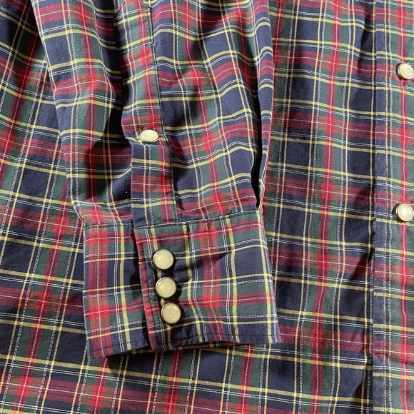 Daniel Cremieux Men's Large Plaid Western Shirt Tailored Fit Button-Up - Picture 4 of 9